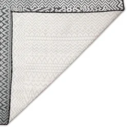 Kirkland's Home Gray Zig-Zag Ezra Indoor/Outdoor Area Rug, 6X9- Outdoor Rugs