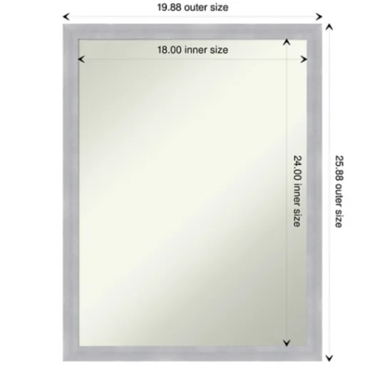 Kirkland's Home Grayson Brushed Nickel Framed Wall Mirror- Decorative Mirrors