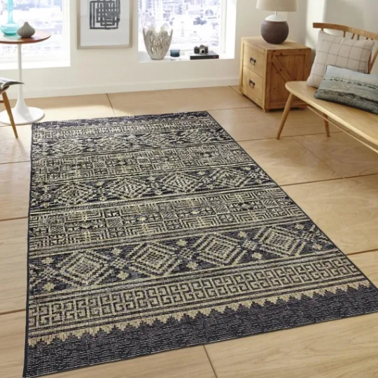 Kirkland's Home Greek Key Sun Shower Outdoor Area Rug, 7X9- Outdoor Rugs