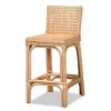 Kirkland's Home Greek Natural Rat Woven Counter Stool- Bar Stools & Counter Height Stools