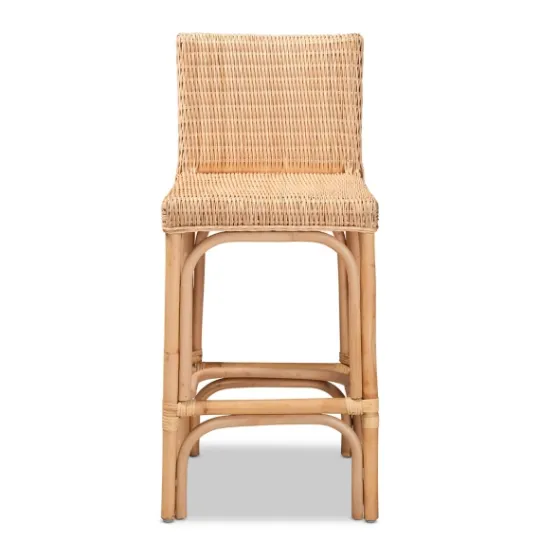 Kirkland's Home Greek Natural Rat Woven Counter Stool- Bar Stools & Counter Height Stools