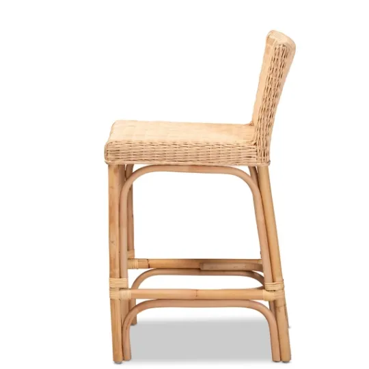 Kirkland's Home Greek Natural Rat Woven Counter Stool- Bar Stools & Counter Height Stools