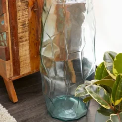 Kirkland's Home Green And Blue Clear Glass Vase, 29 In.- Vases