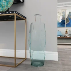 Kirkland's Home Green And Blue Clear Glass Vase, 29 In.- Vases