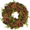 Kirkland's Home Green And Brown Pinecone Mini Wreath- Wreaths