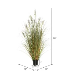 Kirkland's Home Green And Brown Potted Grass, 36 In.- Trees & Topiaries