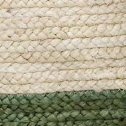 Kirkland's Home Green And Cream Woven Basket With Tassel, 19 In.- Baskets & Boxes