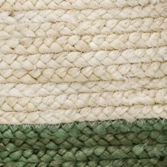 Kirkland's Home Green And Cream Woven Basket With Tassel, 19 In.- Baskets & Boxes