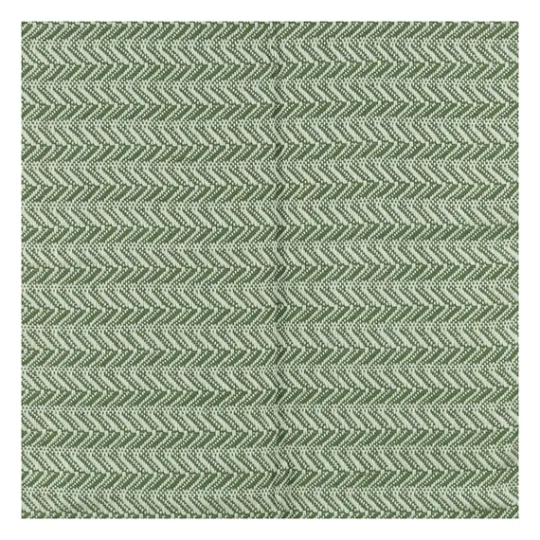 Kirkland's Home Green And Ivory Chevron Cotton Throw- Blankets & Throws