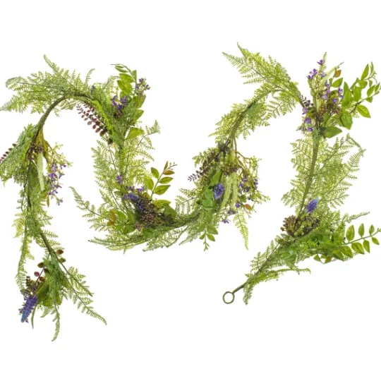 Kirkland's Home Green And Purple Maytime Garland- Arrangements & Greenery