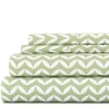 Kirkland's Home Green And White Chevron 3-Pc. Twin Sheet Set- Bed Sheets