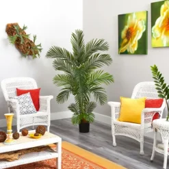 Kirkland's Home Green Areca Palm Tree In Black Planter, 66 In.- Trees & Topiaries