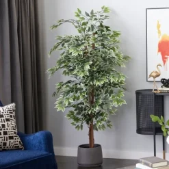 Kirkland's Home Green Ficus Potted Tree, 73 In.- Trees & Topiaries