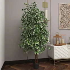 Kirkland's Home Green Ficus Potted Tree, 73 In.- Trees & Topiaries
