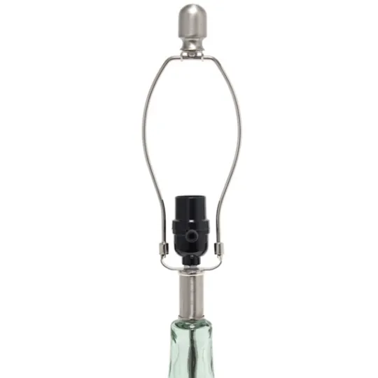 Kirkland's Home Green Glass Ripple Table Lamp- Table Lamps
