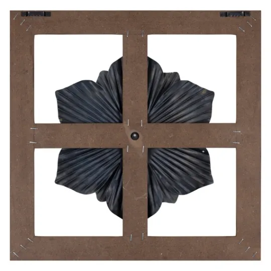 Kirkland's Home Green Metal Flower Wood Frame Wall Sculpture- Wall Plaques