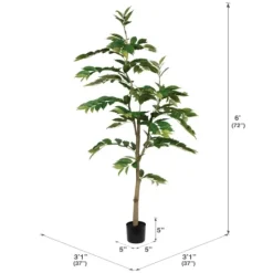 Kirkland's Home Green Nandina Tree In Black Planter- Trees & Topiaries