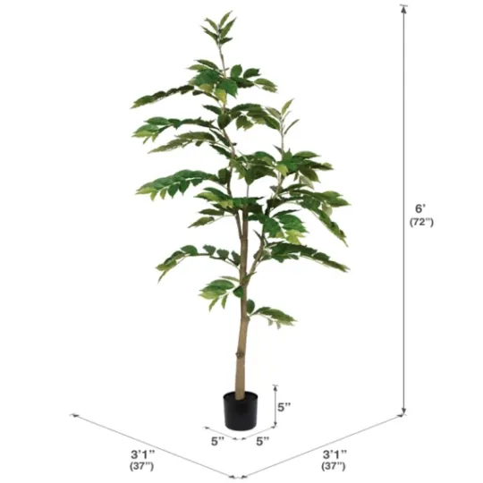 Kirkland's Home Green Nandina Tree In Black Planter- Trees & Topiaries
