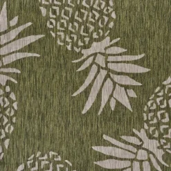 Kirkland's Home Green Pineapple Outdoor Area Rug, 7X9- Outdoor Rugs