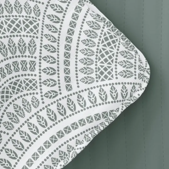 Kirkland's Home Green Scalloped Reversible 3-Pc. King Quilt Set- Quilts