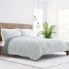 Kirkland's Home Green Scalloped Reversible 3-Pc. Queen Quilt Set- Quilts