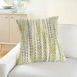 Kirkland's Home Green Space Dye Woven Pillow- Pillows