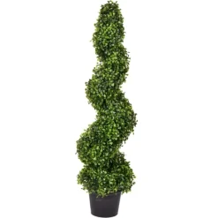 Kirkland's Home Green Spiral Boxwood Potted Topiary, 3 Ft.- Trees & Topiaries