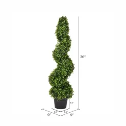 Kirkland's Home Green Spiral Boxwood Potted Topiary, 3 Ft.- Trees & Topiaries