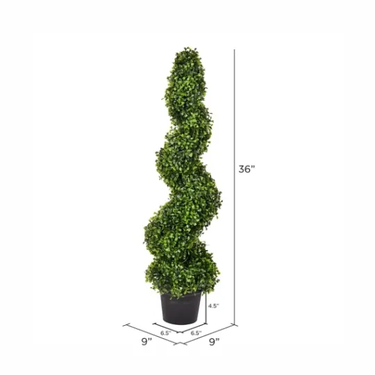 Kirkland's Home Green Spiral Boxwood Potted Topiary, 3 Ft.- Trees & Topiaries