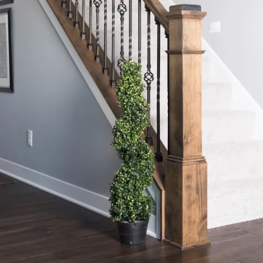 Kirkland's Home Green Spiral Boxwood Potted Topiary, 3 Ft.- Trees & Topiaries