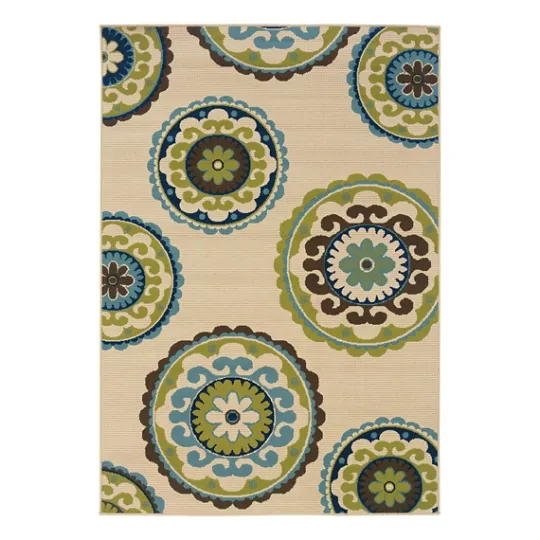 Kirkland's Home Green Suzani Capetown Area Rug, 5X7- Outdoor Rugs