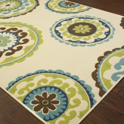 Kirkland's Home Green Suzani Capetown Area Rug, 5X7- Outdoor Rugs