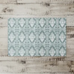 Kirkland's Home Green Symmetrical Vines Kitchen Mat- Kitchen & Floor Mats