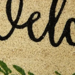 Kirkland's Home Green Wreath Welcome Coir Doormat- Doormats