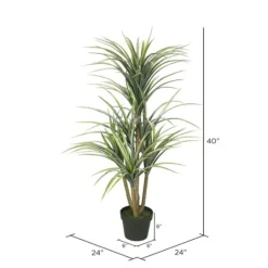 Kirkland's Home Green Yucca Tree In Black Planter- Trees & Topiaries