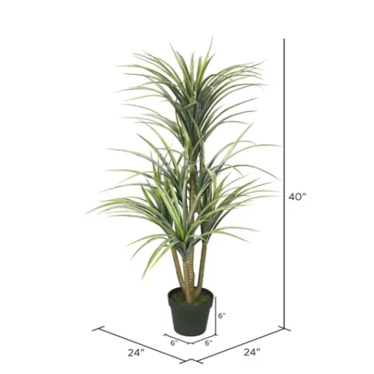 Kirkland's Home Green Yucca Tree In Black Planter- Trees & Topiaries