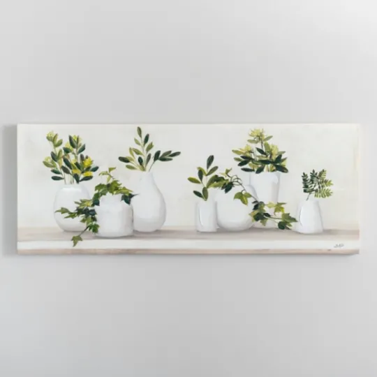 Kirkland's Home Greenery In Bottle Vases Canvas Art Print- Canvas Art