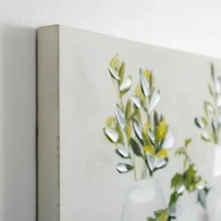 Kirkland's Home Greenery In Bottle Vases Canvas Art Print- Canvas Art