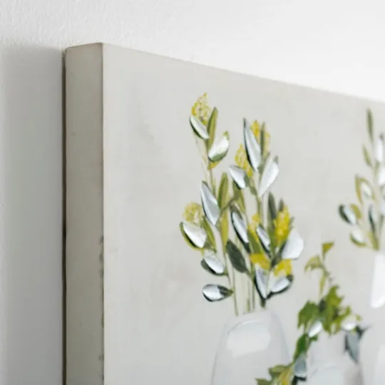 Kirkland's Home Greenery In Bottle Vases Canvas Art Print- Canvas Art