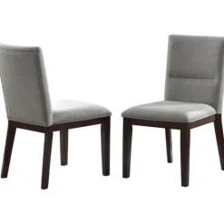 Kirkland's Home Greige And Walnut Dining Chairs, Set Of 2- Dining Chairs