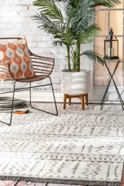 Kirkland's Home Gretchen Tribal Outdoor Area Rug, 5X8- Outdoor Rugs