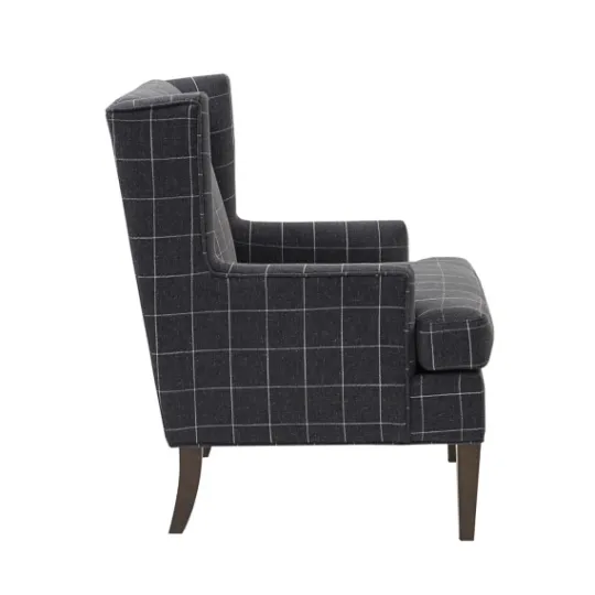 Kirkland's Home Grid Plaid Upholstered Martha Stewart Accent Chair- Accent Chairs
