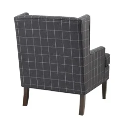 Kirkland's Home Grid Plaid Upholstered Martha Stewart Accent Chair- Accent Chairs