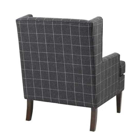 Kirkland's Home Grid Plaid Upholstered Martha Stewart Accent Chair- Accent Chairs