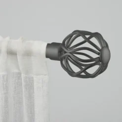Kirkland's Home Gunmetal Open Sphere Curtain Rod, 120 In.- Curtain Rods & Hardware