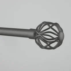 Kirkland's Home Gunmetal Open Sphere Curtain Rod, 120 In.- Curtain Rods & Hardware