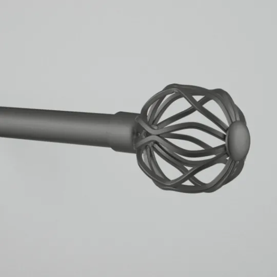 Kirkland's Home Gunmetal Open Sphere Curtain Rod, 120 In.- Curtain Rods & Hardware