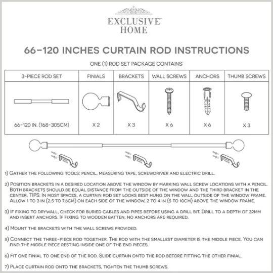 Kirkland's Home Gunmetal Open Sphere Curtain Rod, 120 In.- Curtain Rods & Hardware