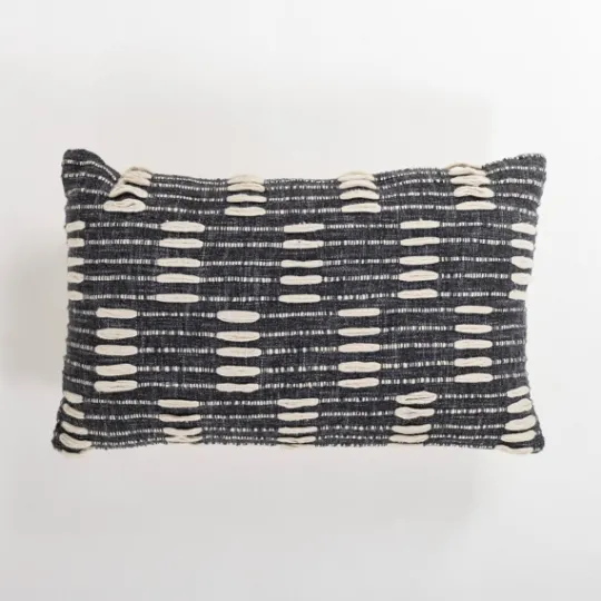 Kirkland's Home Hadid Woven Stripes Lumbar Pillow- Pillows