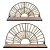 Kirkland's Home Half-Moon Woven Seagrass Wall Shelf, Set Of 2- Shelves